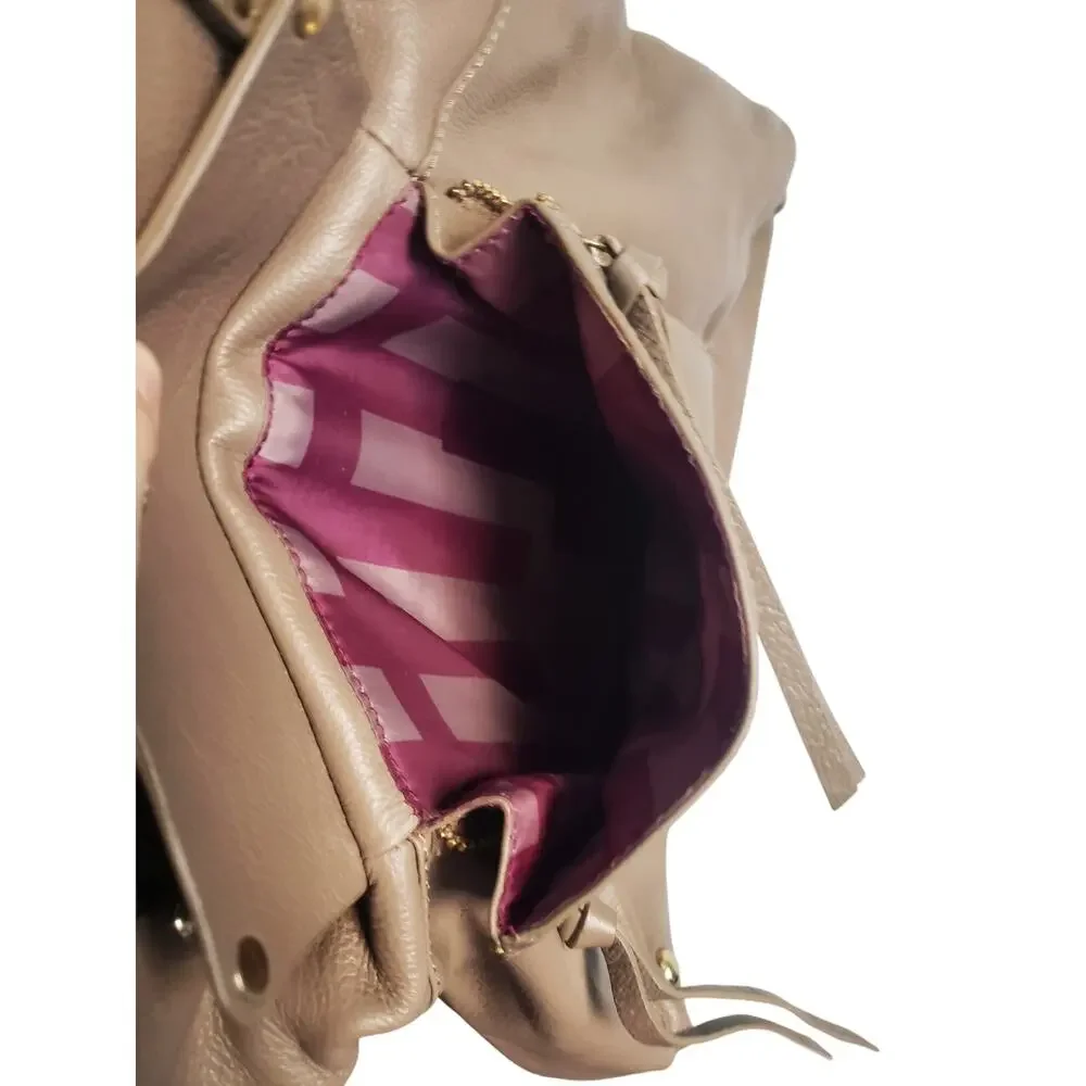 Kooba Everette Leather Tote Handbag Taupe